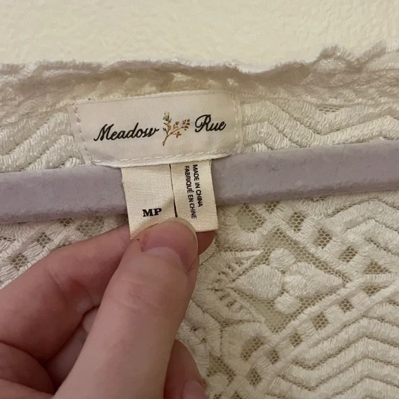 Meadow Rue Cream Embroidered Blouse - Picture 2 of 7